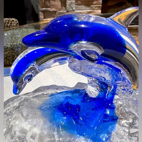 🐬 Stunning Vintage Rare Cristal d’Arques Mother & Baby Dolphin Figurine France 🐬 - Picture 5 of 16